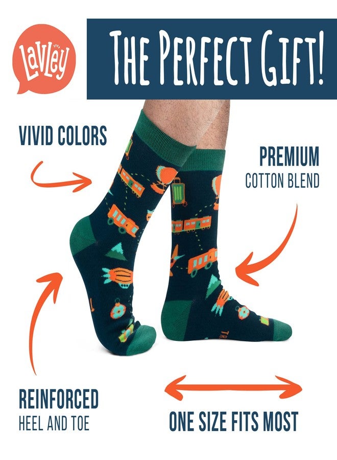 Lavley I'd Rather Be Traveling Socks - Fun Gift for Travelers Unisex for Men and Women - Image 2